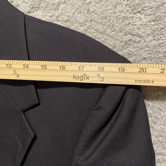 Savile Row Wool Sports Jacket 42R‎ Suit Blazer 2 Button Dark Navy Blue - Picture 5 of 13